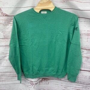 Linksoul‎ Sweater Mens XL Cotton Cashmere Crewneck Indian Wells CC Elbow Patches